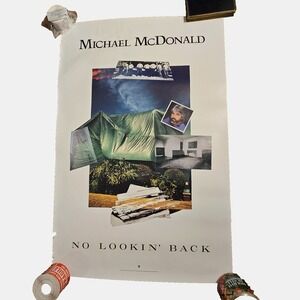Michael‎ McDonald No Lookin' Back 23x35 Promo Album Poster VTG 1985 Warner Bros